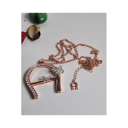 Agner Necklace For Womens & Girls  Rose Gold with Small Dimonds            SKU-1990