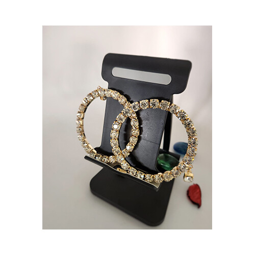 Luxury Rhinestones Charm Hoop Earrings Women           SKU-1082