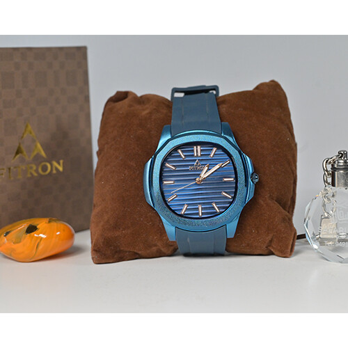 Watch - FITRON  - Brand - For Men Sport Watch Rubber Blue inner Blue Border Blue             SKU-223