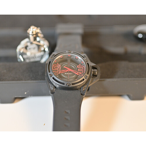 X Watch Black Leather in Black Box             SKU-239