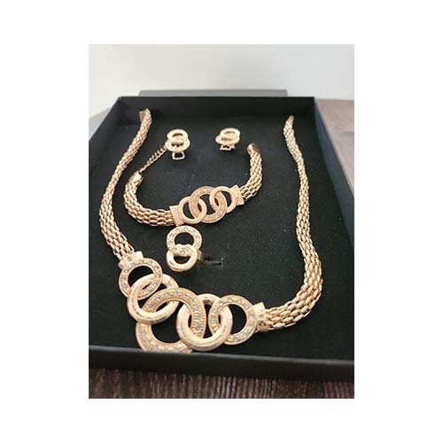Necklace Set Rose Gold Rings Set             SKU-2022