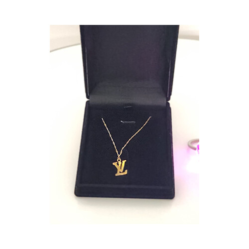 Necklace 18K Gold Branded Names Gussi - Cartier - Louis Viton             SKU-1450