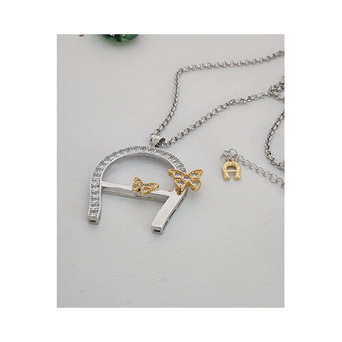 Agner Necklace For Womens & Silver with Gold Small Dimonds            SKU-1991