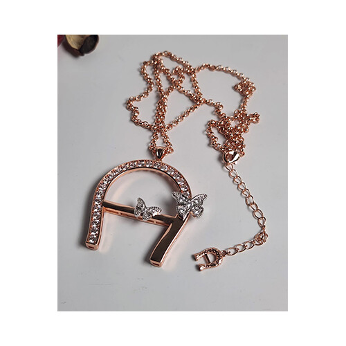 Agner Necklace For Womens & Girls  Rose Gold with Small Dimonds            SKU-1990