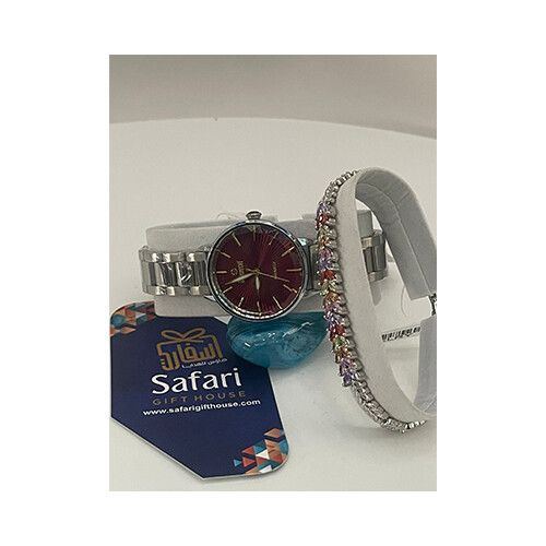 Sveston Women Watch with Bracelet Crystal color stones             SKU-238