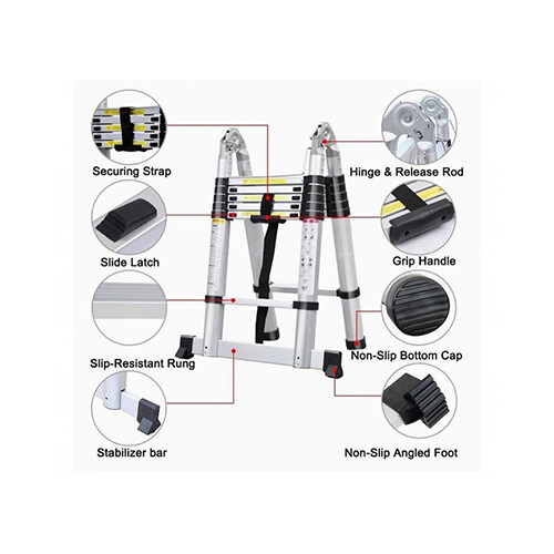 Multi-Function Telescoping Foldable Ladder Size ( 2.9M , 3.8M or 4.4M )             SKU-2072