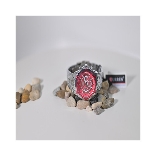 Curren Brand Watch - Steel in Red             SKU-177