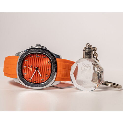 Fitron Men Sport Watch Rubber Orange Inner Orange Border Black             SKU-220