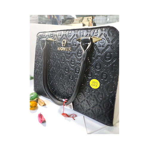 Aigner Black Ladies hand Bag             SKU-1217