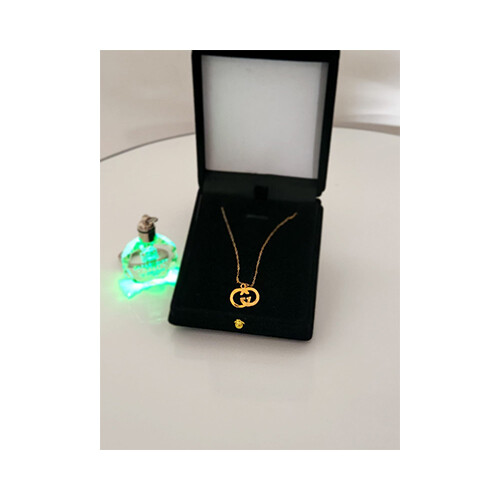 Necklace 18K Gold Branded Names Gussi - Cartier - Louis Viton             SKU-1450