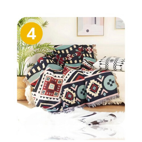 GR411 بطانية أريكة على الطراز البوهيمي 180×130 سم - الشكل 4