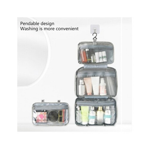 GR405 حقيبة سفر معلقة لتنظيم أدوات الزينة والمكياج، محمولة ومقاومة للماء