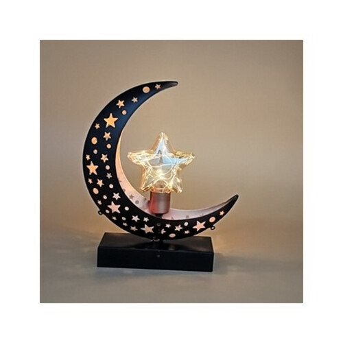 PT301  فانوس معدنى على شكل هلال مع إضاءة LED