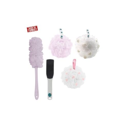 طقم ليف حمام (بالمي) | 5 في 1ليف كثيفة الرغوة - PT115