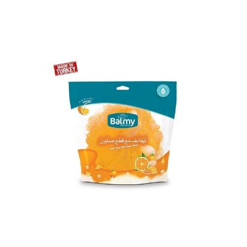 ليف حمام مع صابون برائحة البرتقال | كثيف الرغوة لا حاجة للصابون أو الجل - PT111