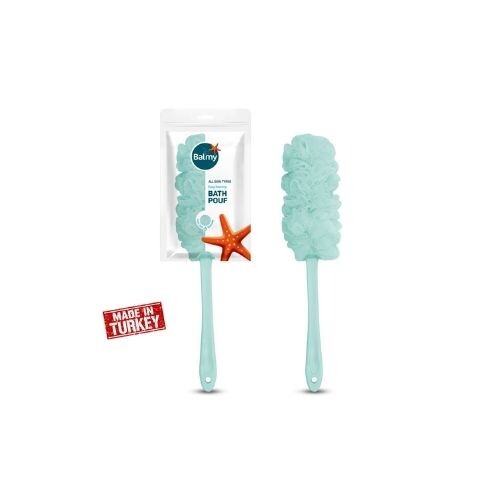 ليفة حمام مع مقبض للمسك - اخضر | لجميع أنواع البشرة كثيفة الرغوة - PT104