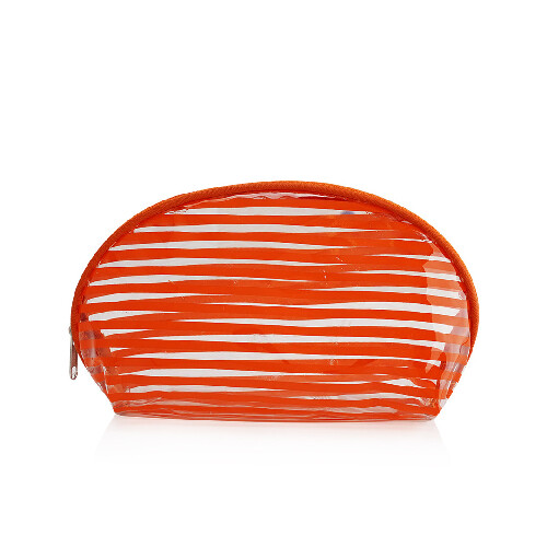 PT155 حقيبة مكياج شفافه - اللون برتقالى