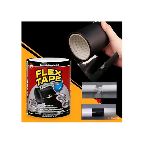 GR3127 شريط لاصق مطاطي مقاوم للماء ، أسود