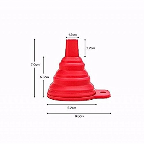 GR3144 قمع سيليكون قابل للتمدد و الطي  اللون احمر