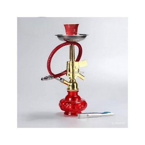 GR3131 شيشة ديكور على شكل AK-47 الرشاش الوان احمر وازرق