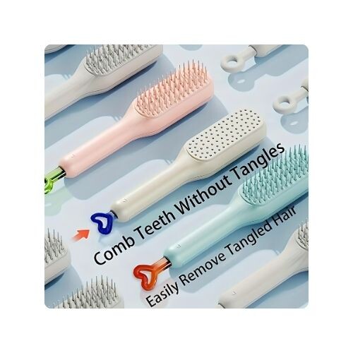 GR5104 فرشاة شعر ذاتية التنظيف مع تدليك فروة الرأس من VARNA