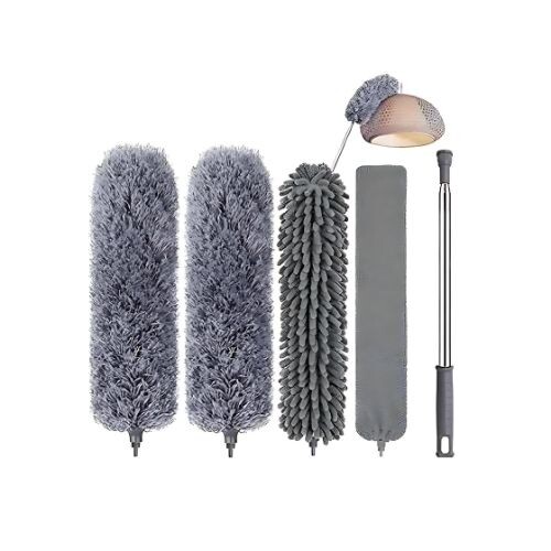 GR581 طقم منفضة ريش من الألياف الدقيقة قابلة للتمديد والانحناء 4 قطع