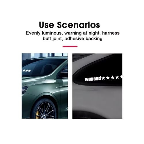 GR619 ملصق EL Glow يضيء في الظلام لتزيين السيارة
