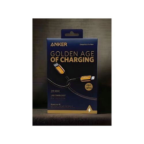 GR3263 كابل Anker Power Line+ III USB-C إلى Lightning (ذهبي) - معتمد من MFi