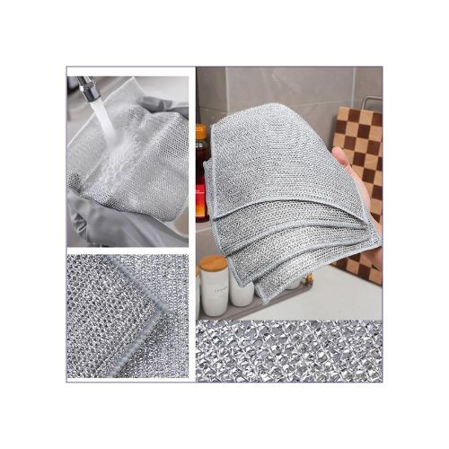 GR3475 فوطة أطباق مزدوجة الطبقات بخيوط فضية -  5 قطع