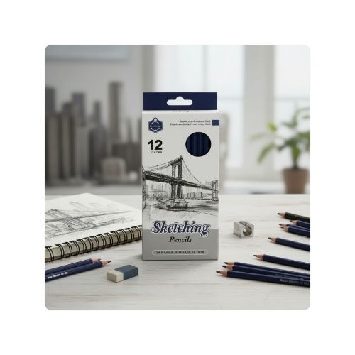 GR3507 أقلام رصاص جرافيت – أقلام رسم عبوة من 12 قلمًا