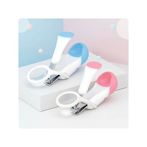 GR3426 مقص أظافر أطفال وحديثي الولادة متعدد الألوان مع عدسة مكبرة