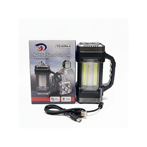 GR3436 مصباح مخيم فائق السطوع بالطاقة الشمسية LED+COB