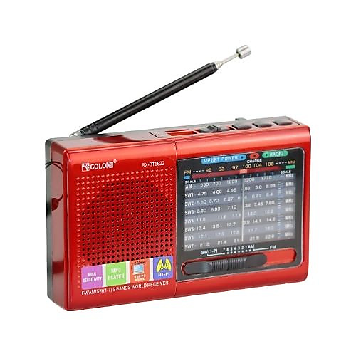 GR3440 راديو متعدد الموجات بالطاقة الشمسية مع كشاف