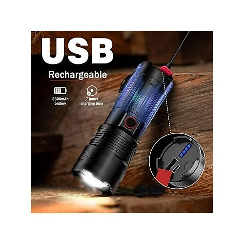 GR3446 كشاف يدوي ليد قابل للشحن 1300 لومن متعدد الإضاءة