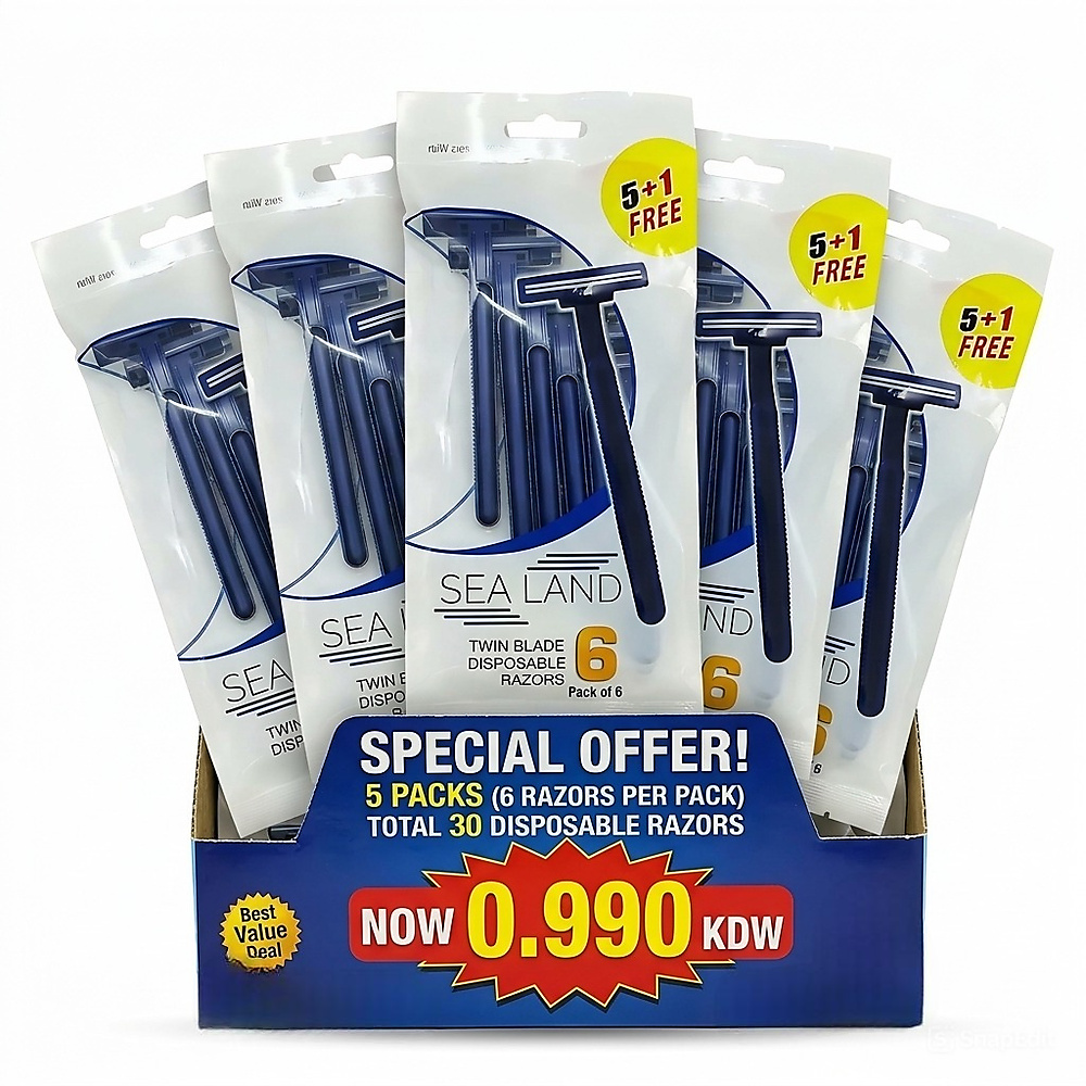 GR3460 طقم شفرات حلاقة للاستخدام مرة واحدة  5+1 × 5 باكيت