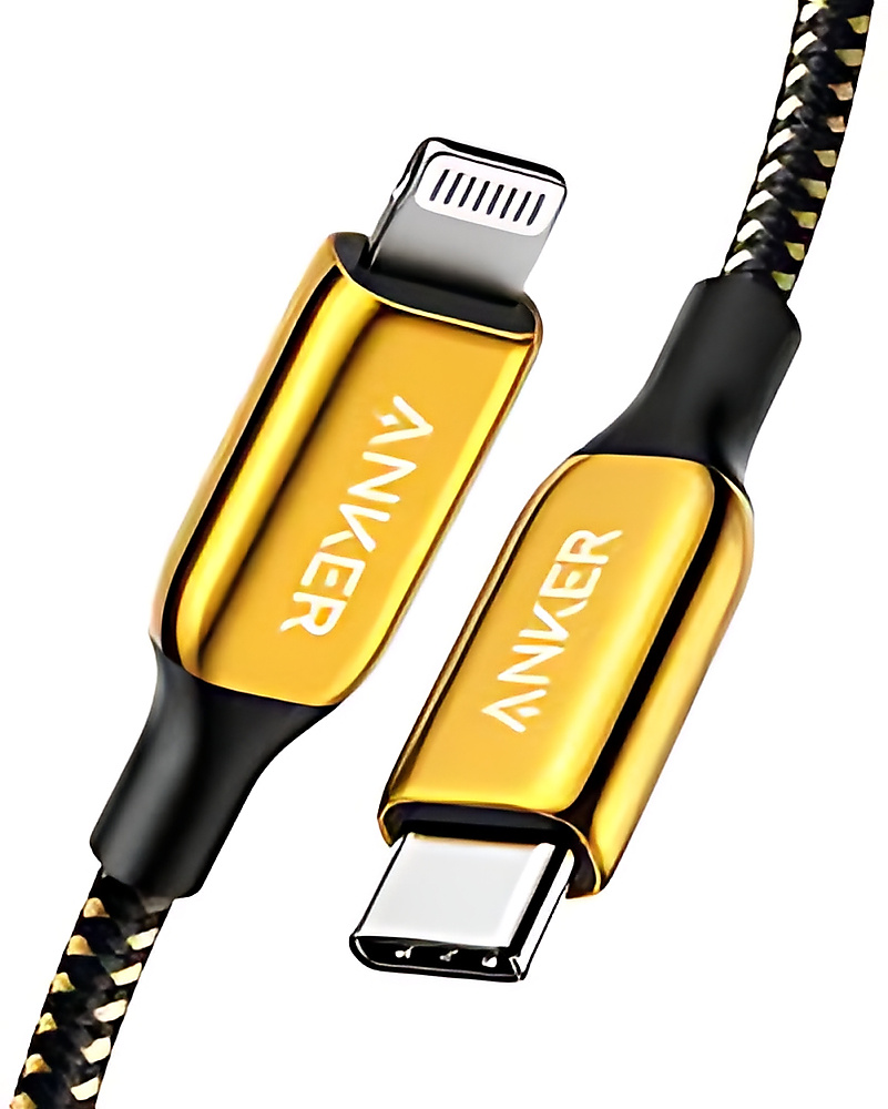 GR3263 كابل Anker Power Line+ III USB-C إلى Lightning (ذهبي) - معتمد من MFi