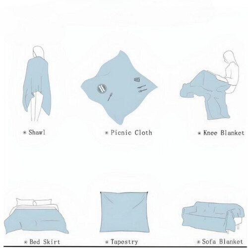 GR410 بطانية أريكة على الطراز البوهيمي 180×130 سم - الشكل 5