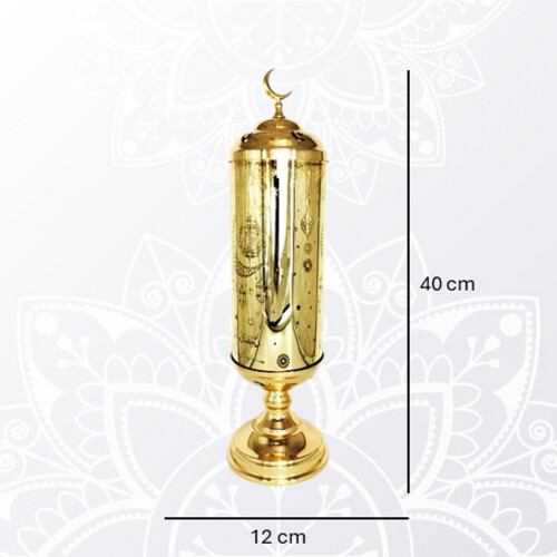 PT303 فانوس معدنى مع اضاءة بعبارة رمظان كريم