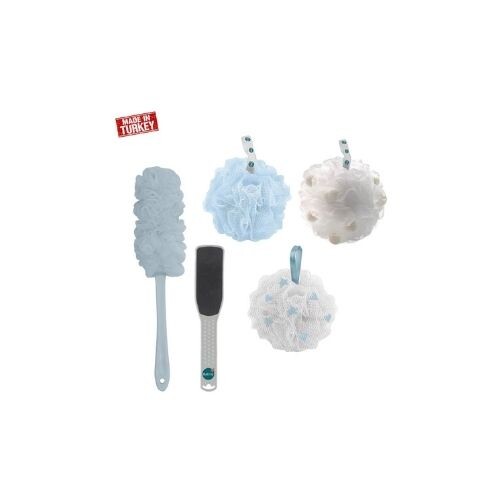 طقم ليف حمام (بالمي) | 5 في 1ليف كثيفة الرغوة - PT116