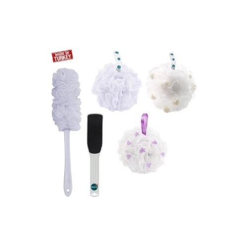 طقم ليف حمام (بالمي) | 5 في 1ليف كثيفة الرغوة - PT114