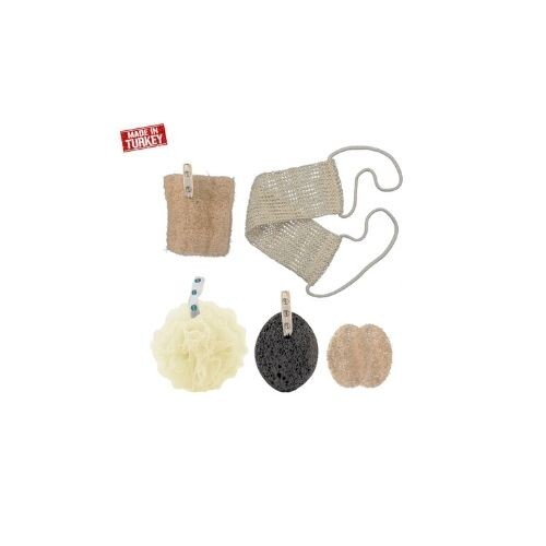 طقم أدوات حمّام | 5 في 1مجموعة تقشير مثالية للبشرة - PT113