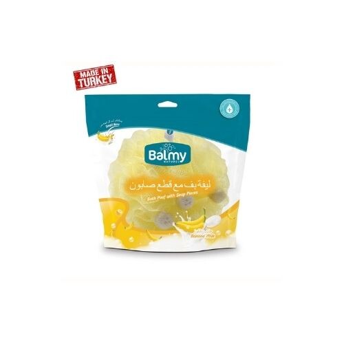 ليف حمام مع صابون برائحة الموز | كثيف الرغوة لا حاجة للصابون أو الجل - PT110