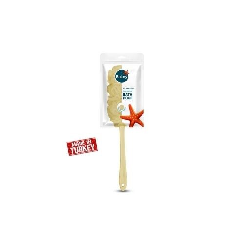 ليفة حمام مع مقبض للمسك - اصفر | لجميع أنواع البشرة كثيفة الرغوة - PT102