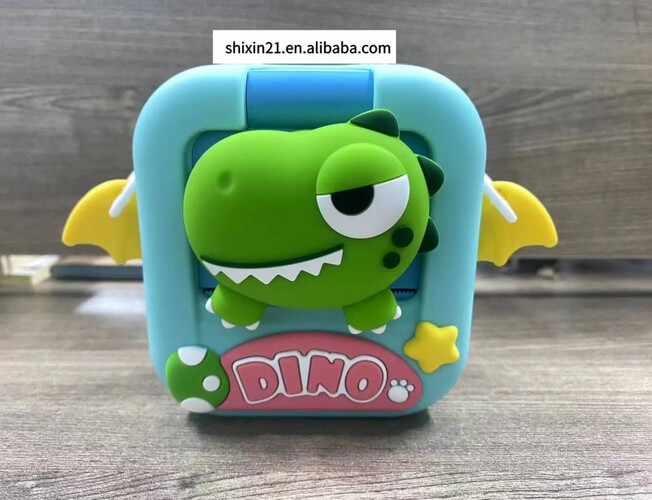 PT186 كاميرا فيديو رقمية وطباعة فورية  شكل ديناصور للأطفال والبنات والأولاد