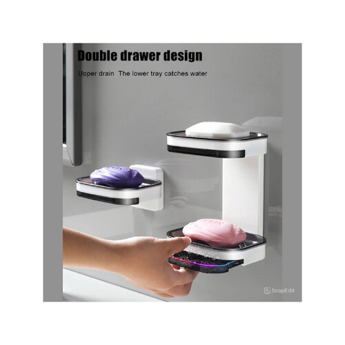 GR3138 حامل صابون للحمام ذو درج مزدوج. قوي الحمل.