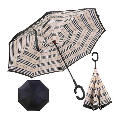 GR501 مظلّة بطبقتين بتصميم مقلوب وهيكل مقوّى لمقاومة الرياح- شكل بربري