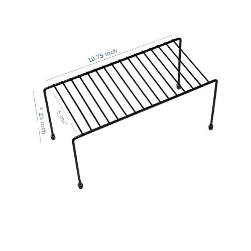 GR596 رف معدني للتوابل والزجاجات 27 × 12 × 13 سم - أسود
