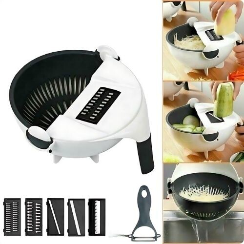 GR3199 سلّة غسيل متحركة و تقطيع متعددة الوظائف مع ٥ شفرات حادّة مختلفة