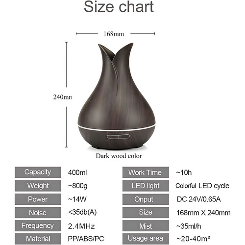 GR3175 موزع روائح الزيوت العطرية بسعة 400 مل مع جهاز تحكم عن بعد
