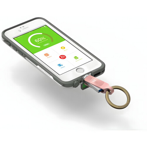 GR3260 محرك أقراص فلاش آي كليب ديو+ لايتنينج من آدم إليمنتس بسعة 64 جيجابايت - ذهبي وردي